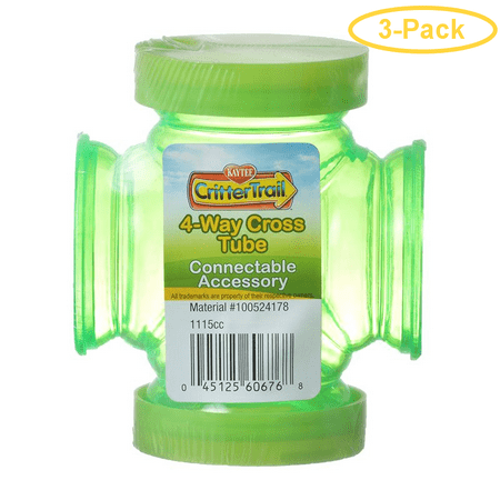 Crittertrail Funnels - Kaytee Crittertrail Fun-Nel Tube - 4 Way 1 Pack - (4L x 2W x 2D) - Pack of 3