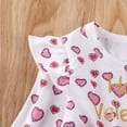 thumbnail image 4 of Infant Toddler Baby Girl Valentine's Day Outfit Dress Striped Love Heart Tulle Tutu Skirt Party Princess Dresses, 4 of 6