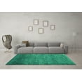 thumbnail image 3 of Ahgly Company Machine Washable Indoor Rectangle Abstract Turquoise Blue Modern Area Rugs, 2' x 3', 3 of 4
