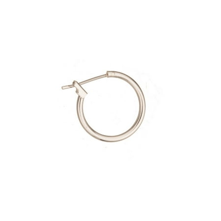 Steel Plated Pins - Ear Hoops Earring, Round Hoop Design With Silver Plated Jewelry Alloy Metal, 4mm Surgical Stainless Steel Pin, Size 19x19mm Sold per pkg of 4pcs