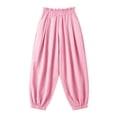 thumbnail image 6 of Aezemi Womens Ruffle Elastic Waist Trousers Fashion Comfy Pull on Summer Joggers Summer Walking Daily Casual Spring Pants with Pockets M, 6 of 9