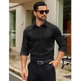 thumbnail image 5 of COOFANDY Mens Black Dress Shirt Long Sleeve Button Down Shirts Collared Shirt for Men, 5 of 6