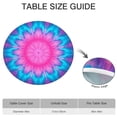 thumbnail image 6 of Pink Blue Tie Dye Flower Pattern Round Fitted Tablecloth with Elastic Edge,Dining Table Cover Waterproof,Outdoor Round Tablecloth for Camping,Dining,Indoor and Outdoor, 6 of 7