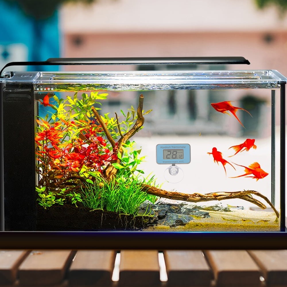 Crazyo Mini Digital LCD Thermometer Aquarium Fish Tank Temperature Meter Suction Cup 