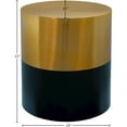 thumbnail image 3 of Meridian Furniture Sun Brushed Gold Top End Table with Matte Black Base, 3 of 6