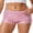 Pink, variant on Women's Sequin Micro Shorts Glitter Sparkly Low Rise Elastic Band Hot Pants for Party Clubwear
