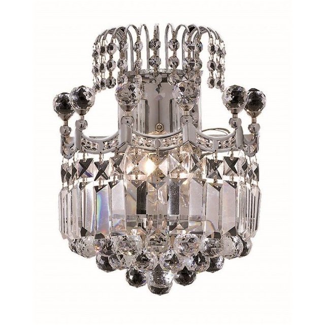 Elegant Lighting Corona 12" 2 Light Elegant Crystal Wall Sconce
