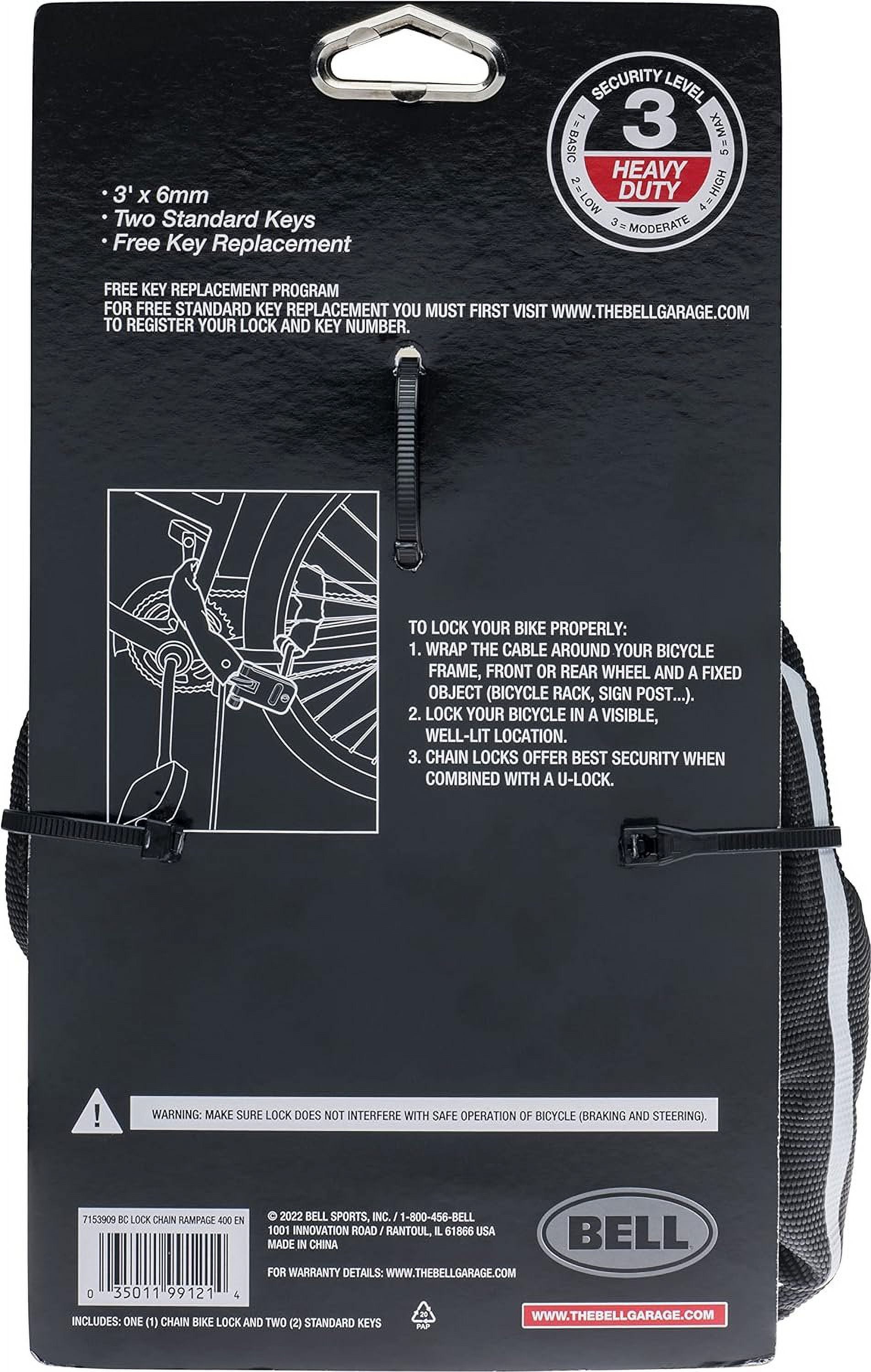 Bell Rampage 400 Bicycle Chain Lock,Black