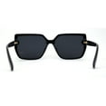 thumbnail image 4 of Womens Square Butterfly Designer Chic Sunglasses All Black, 4 of 4