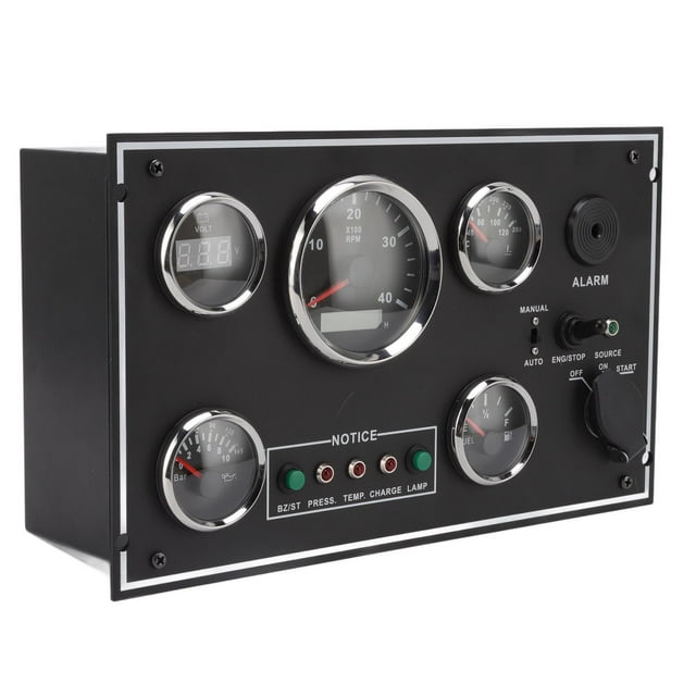 Multifunction Gauge Panel,Tachometer Water Temp Meter Gauge Cluster Panel Tachometer Voltmeter Panel Optimal Efficiency