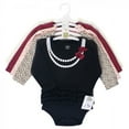 thumbnail image 2 of Little Treasure Baby Girl Cotton Long-Sleeve Bodysuits 5pk, Black Heart Of Gold, 3-6 Months, 2 of 2