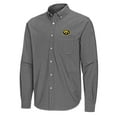 thumbnail image 2 of Men's Antigua Black Iowa Hawkeyes Porter Woven Tri-Blend Long Sleeve Button-Down Shirt, 2 of 3
