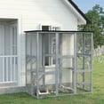 thumbnail image 2 of PawHut Outdoor Catio, Weatherproof with Platforms, Grey, 2 of 10