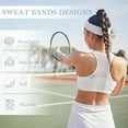 thumbnail image 5 of Daletu 4 Pack Cotton Terry Sweat Headbands for Men & Women, Absorbent Sports Headbands for Running, Gym, Basketball, Tennis, 5 of 7