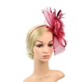 thumbnail image 3 of Chapeau de Cocktail pour Femmes Sinamay Fascinator Mariage Église Kentucky Derby Robe, 3 of 7