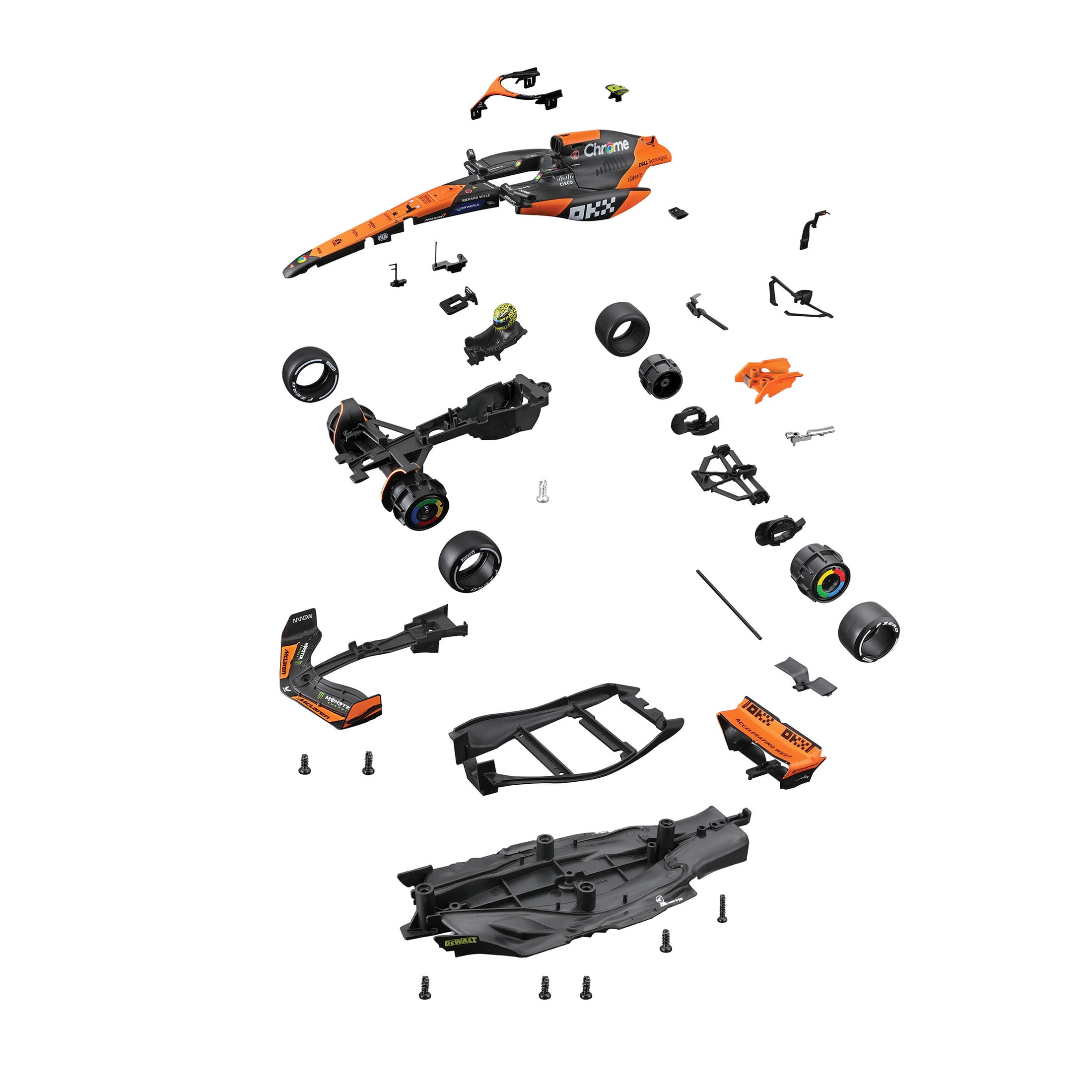 1:24 Race Formula McLaren MCL38 Model Kit Play Vehicle with Helmet, 2024