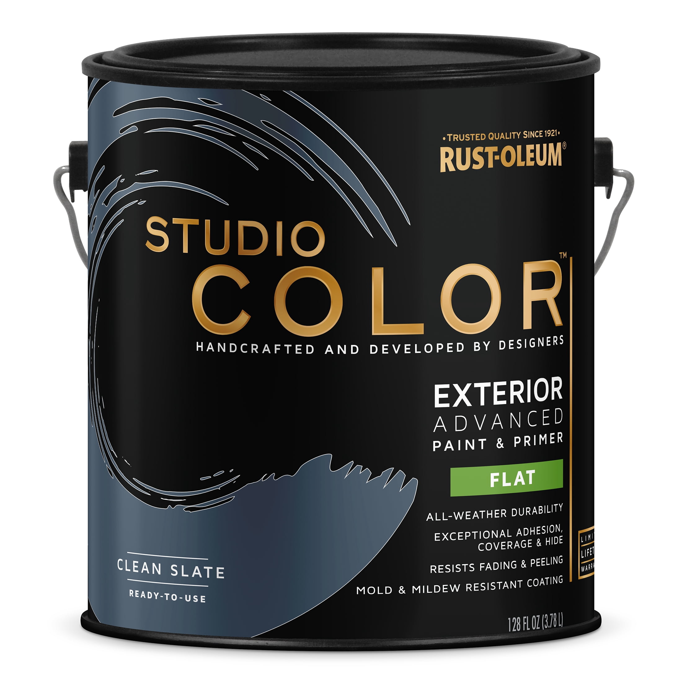 Clean Slate, Rust-Oleum Studio Color Paint + Primer Exterior Flat, Gallon
