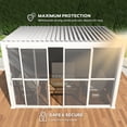 thumbnail image 3 of Mirador 111S 13' Outdoor Pergola Aluminum PC Sliding Door w/ Handle, 4 Panels, White (Not Pergola), 3 of 9