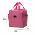 thumbnail image 2 of Picnic Bag, Lunch Bag Insulated, Tote Bag with Lunch Compartment, Navy Insulated Lunch Tote, Water-Resistant Oxford Zipper Handheld 10X10X5.5 Inch Reusable Tote Lunch Bag for Meal, 2 of 7