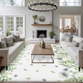 thumbnail image 3 of 5x7 Area Rugs for Living Room, Farmhouse Botancial Non Slip Area Rugs for Kitchen Bedroom Entryway, Pastoral Daisy Leaves Watercolor Washable Carpet Runner Rug Floor Mats for Bedroom Home Decor, 3 of 8