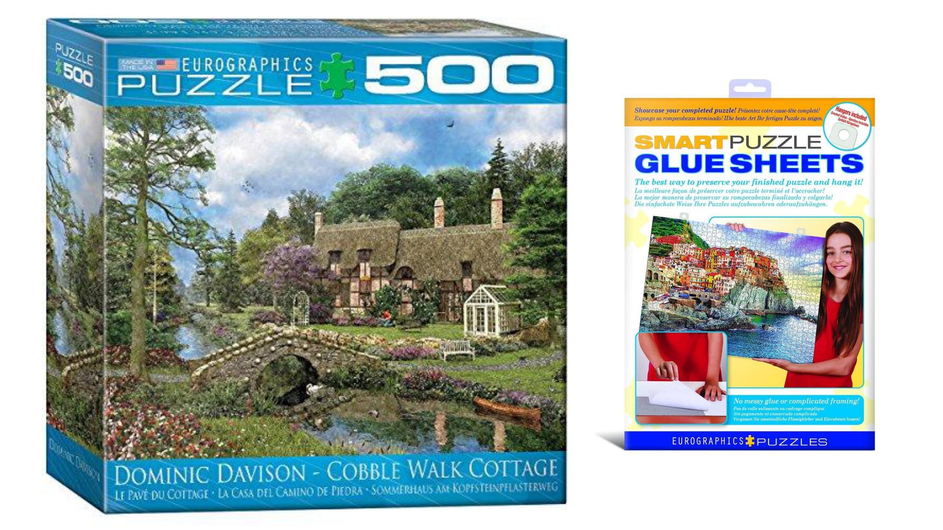 Bundle of 2 |Eurographics Cobble Walk Cottage by Dominic Davidson 500 ...