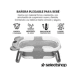 thumbnail image 2 of Bañera Tina Baño Bebe Plegable Portátil Con Cojín Termometro, 2 of 4