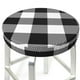 thumbnail image 3 of Disketp White And Black Plaid Funda Redonda para Taburete, Funda de Cojín para Silla de Bar Suave y Elástica-12 inch, 3 of 7