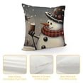 thumbnail image 4 of GOSMITH  Christmas Pillow Covers Throw Pillow Covers Decorative Pillow Covers for Farmhouse Home Decor Sofa Couch Bed Bedroom Living Room (Snowman Beer), 4 of 5
