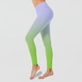 thumbnail image 2 of B91xZ Women's High Rise Ankle Knit Leggings Butt Lift Tummy Control Booty Workout Leggings,Green L, 2 of 4