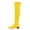 Yellow, variant on Fesfesfes Boots for Teen Girls Fall/Winter Candy Low Heel Patent Synthetic Side Zip Tall Over-the-Knee Boots US:7.5(40)