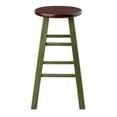 thumbnail image 2 of Taburete Winsome Wood Ivy Rustic Verde/Nogal de 24 pulgadas, 2 of 5