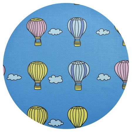 

Hot Air Balloons and Clouds 4-Piece 15.4in Heat-Proof PVC Plate Mats Easy Cut and Clean for Family Use