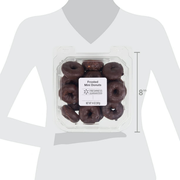 Freshness Guaranteed Chocolate Frosted Mini Donuts, Bakery Clamshell, 14 oz