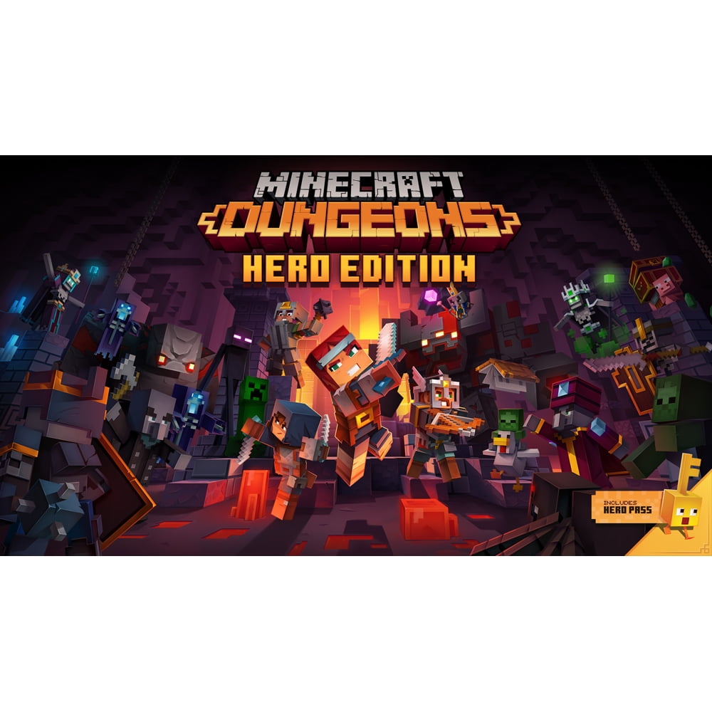 Minecraft Dungeons Hero Edition Mojang Nintendo Nintendo Switch Digital Download 045496666941 Walmart Com Walmart Com - the avengers minecraft skins set poster roblox