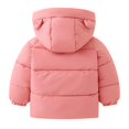 thumbnail image 3 of Otqutp Baby Warm Tops Kids Toddler Baby Girls Winter Warm Thick Solid Cotton Long Sleeve Padded Jacket Coat with Pocket 3-8 Years(Pink,5-6 Years), 3 of 9