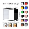 thumbnail image 1 of Lightbox 80 60 40 30cm Photo Ring LED Light Studio Box 6 12 Color Backgrounds Tabletop Photography Soft Shooting Tent Box ,Easy to Use, 1 of 7
