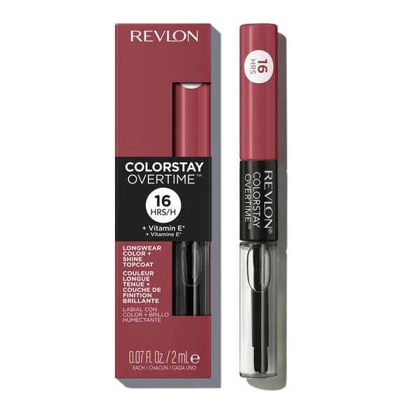 Revlon ColorStay Overtime Longwearing Gloss Lipstick with Vitamin E, 380 Always Sienna, 0.07 fl oz