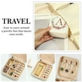 thumbnail image 4 of Parima Travel Jewelry Case, Small Initial Jewelry Holder Organizer, White Travel Jewelry Box Women Girl Personalized Gifts Idea, 4 of 6