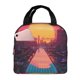 thumbnail image 1 of Disketp Neon Sunset Cyberpunk Cityscape Bolsa Térmica para Almuerzo para Hombre y Mujer, Ideal para Trabajo, Senderismo y Picnic, 1 of 8