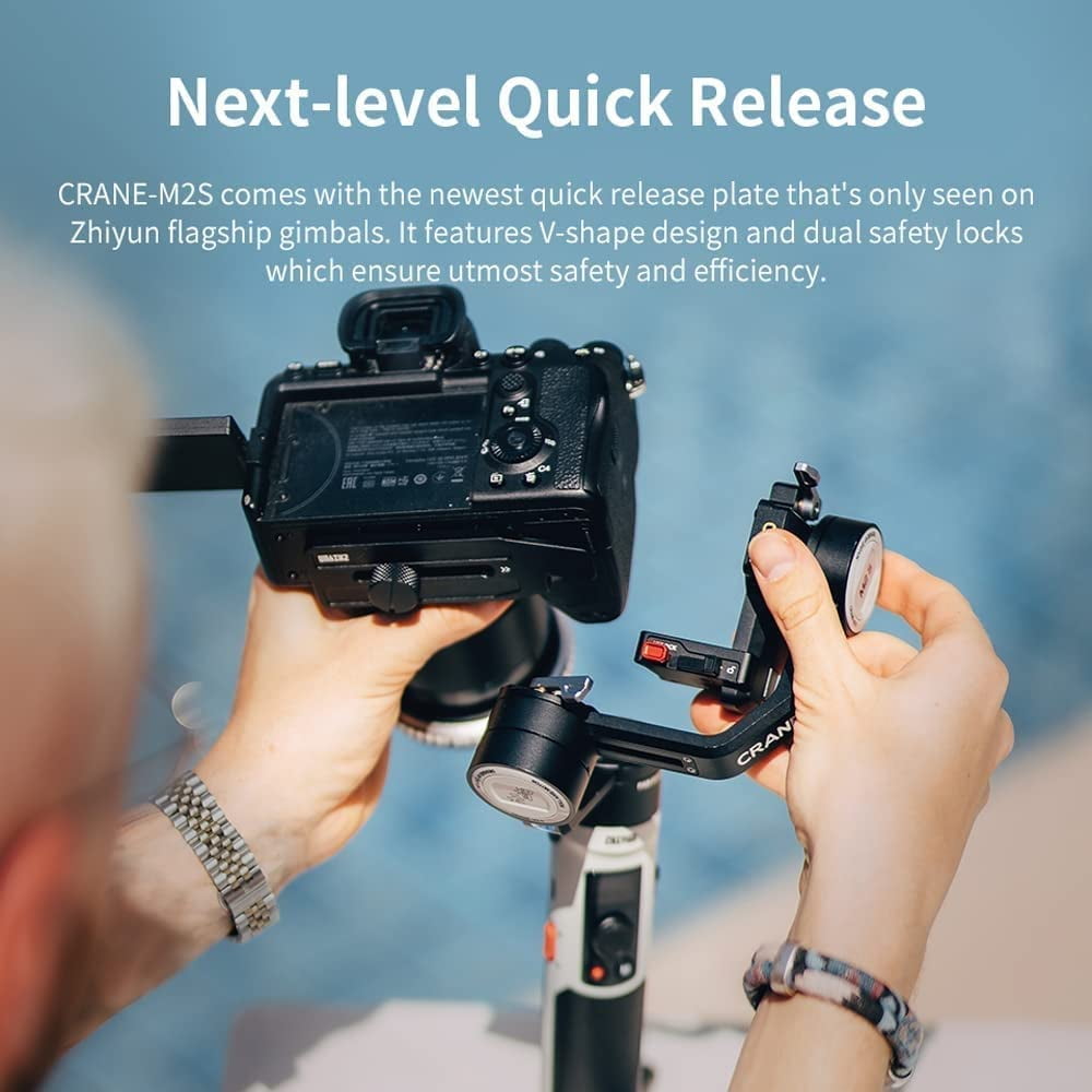 Zhiyun Crane M2S Gimbal w/Go Pro Mount Phone Holder 3-Axis Stabilizer for  Mirrorless DSLR Camera Smartphone Cell Phone - Walmart.com