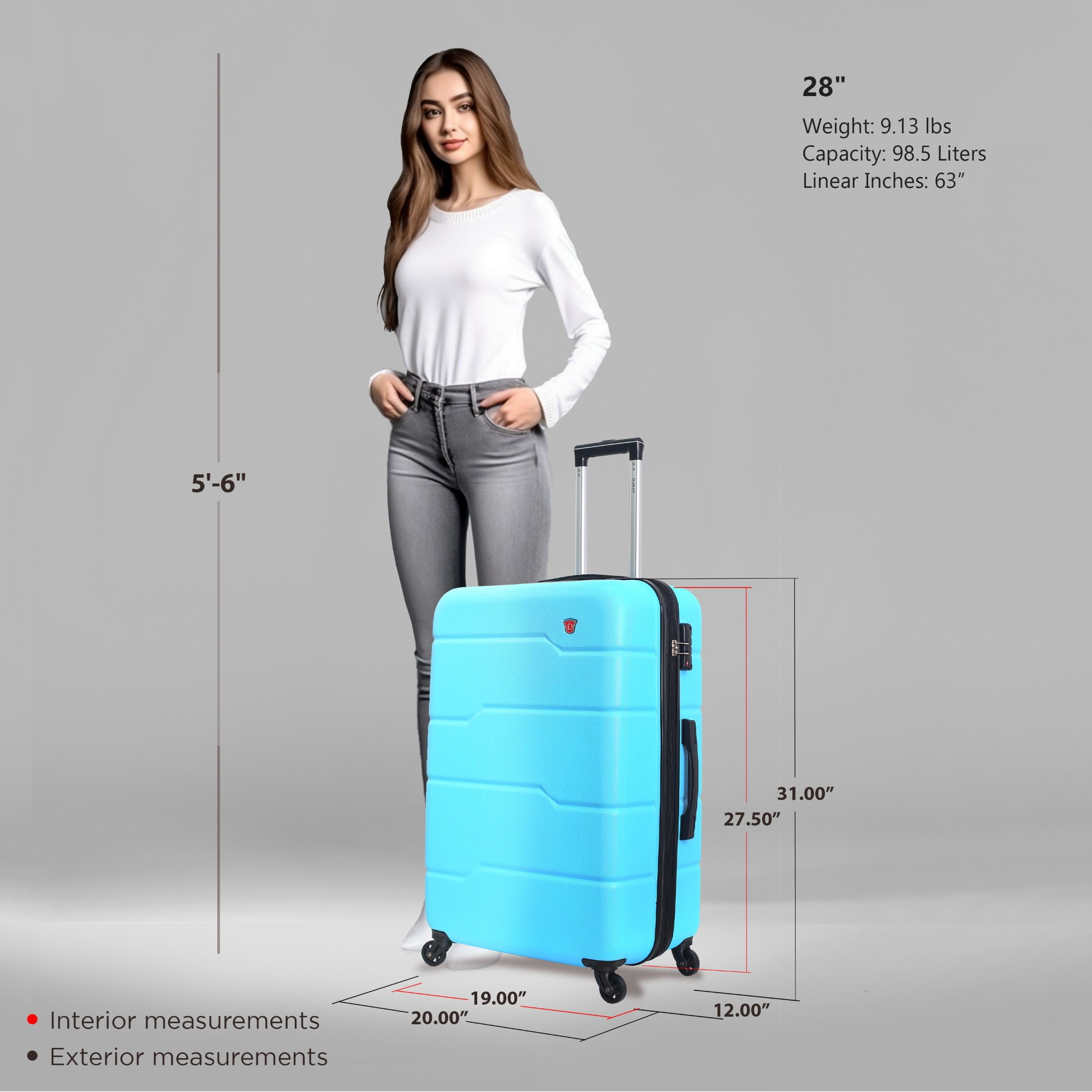 DUKAP Rodez 28" Lightweight Hardside Spinner Luggage