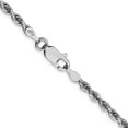 thumbnail image 3 of 10K White Gold Rope Chain Styles Necklace 2.75 mm D/C Quadruple 18 inch, 3 of 4