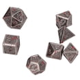 thumbnail image 4 of 7 Uds. De dados de Metal Polyhedra, juego de dados con patrón de número grabado de varios lados para juego de mesa, puntos rojos galvanizados, 4 of 14