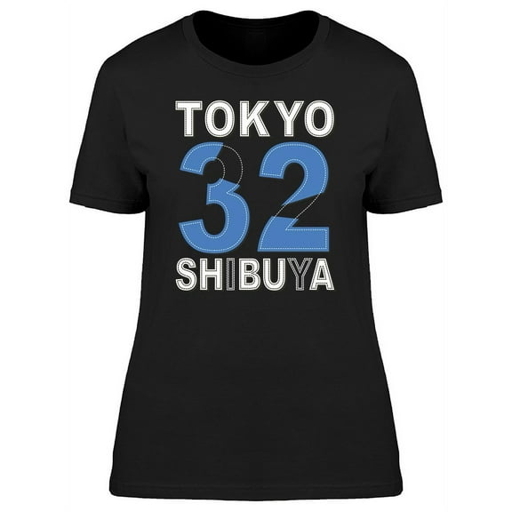 Shibuya 32 Blue Graphic T-Shirt Women -Image by Shutterstock, Female x-Large