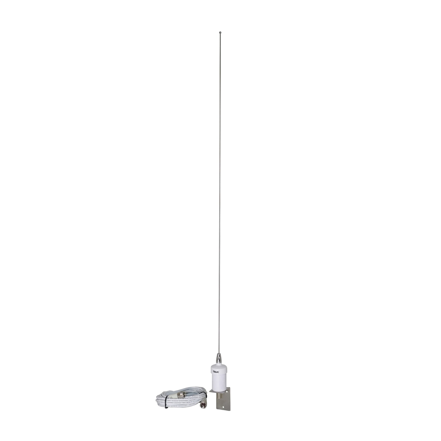 Tram Pretuned VHF 6-dB-Gain Marine L-Bracket-Mount 35-In. Fiberglass Antenna with RG58 Cable and PL-259 Connectors