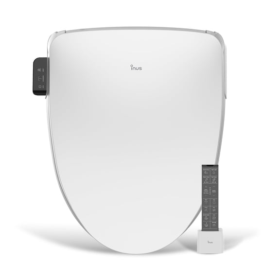 Open Box Inus IS-2200BB Elongated Electric Heated Bidet Toilet Seat, White