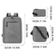 thumbnail image 3 of Xihbxyly Artículos Por Menos de $10 Mochila de Moda de Tres Piezas, Mochila para Hombre, de Negocios, con Carga Usb, para Ordenador Portátil, Perno para Estudiantes de Alta Capacidad, 3 of 7