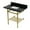 Black Granite / Brushed Brass, variant on Kingston Brass KVPK36KBSQB1 Templeton 36" Black Granite Console Sink with Brass Legs and Shelf (8-Inch, 3-Hole), Black Granite/Polished Chrome