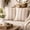 Beige, variant on Fennco Styles Beige and Cream Striped Filled Throw Pillow 18" X 18" - Textured Vertical Stripe Farmhouse Decorative Cushion for Couch, Bed, Living Room Décor, 2-Pack