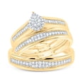 thumbnail image 3 of 10Kt Yellow Gold 3/8Ctw Natural Diamond Nk Pear Trio Set, Womens Size: 7.5 / Mens Size: 10.5, 3 of 3